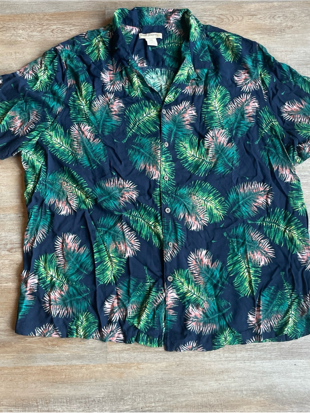 Island Passport Hawaiian Aloha Shirt Men’s 3XL Tropical Button Up